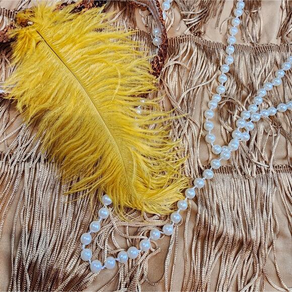 Elegant Brown Fringe Midi Dress - Picture 10 of 10